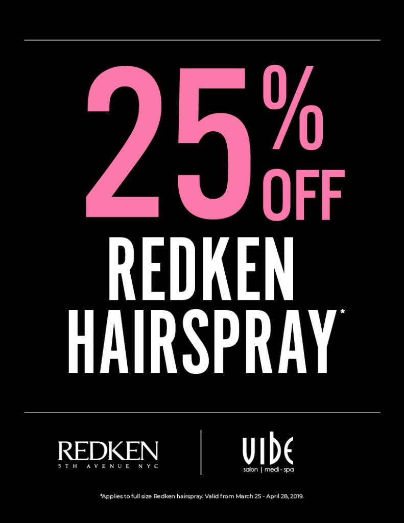 25% Off Redken Hairspray, Vibe